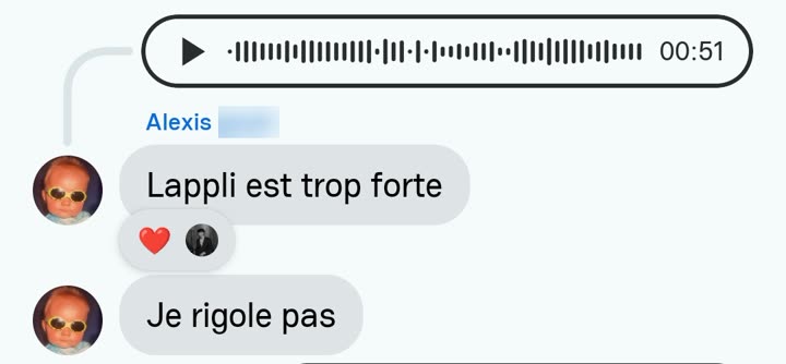 Message de Alexis à propos de Livetime