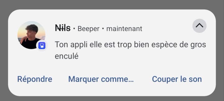 Message de Nils à propos de Livetime