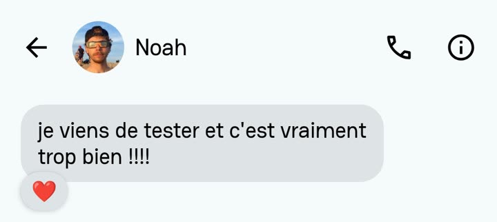 Message de Noah à propos de Livetime